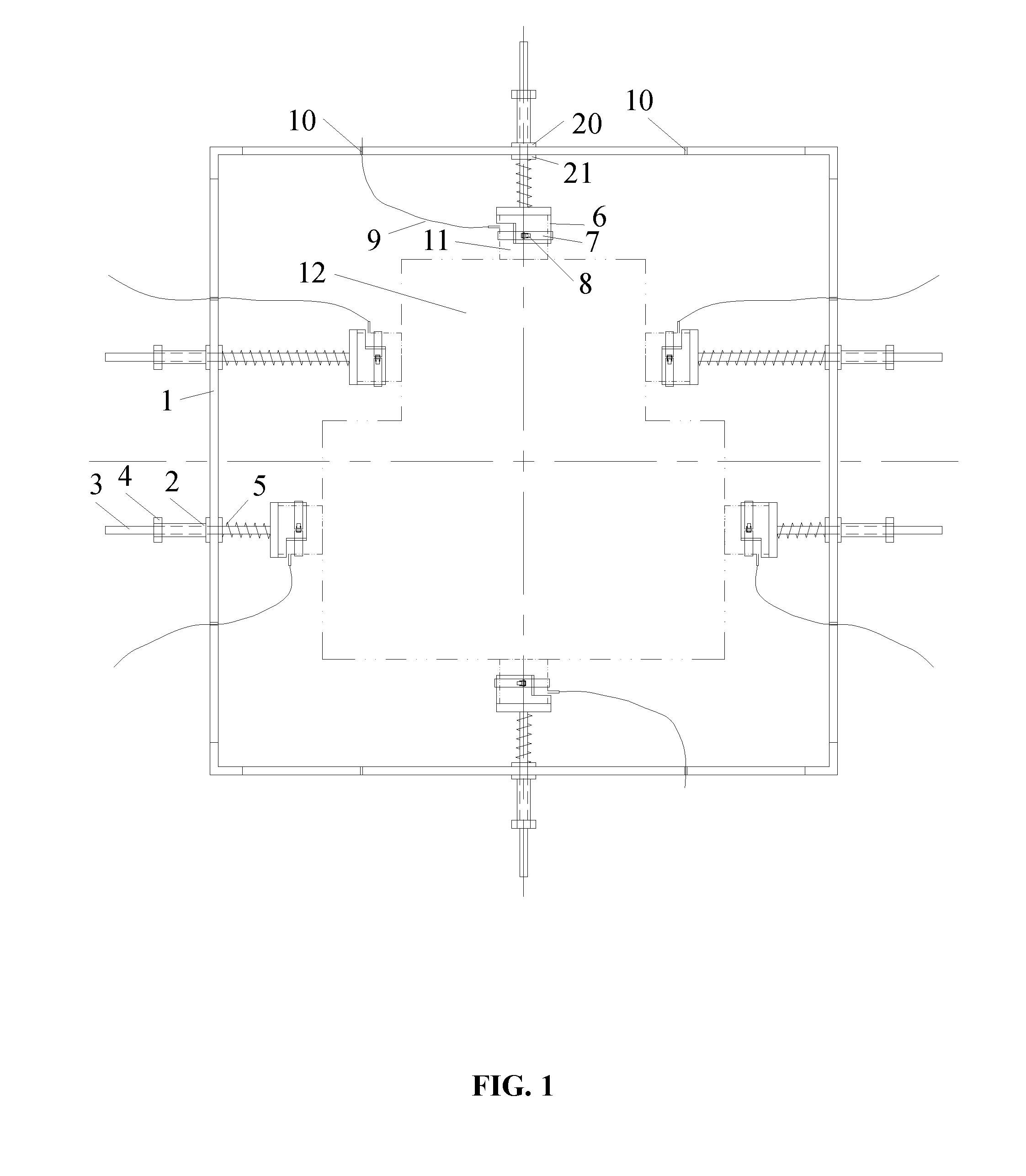 Adjustable fixing device for acoustic emission test sensors for rock damage testing