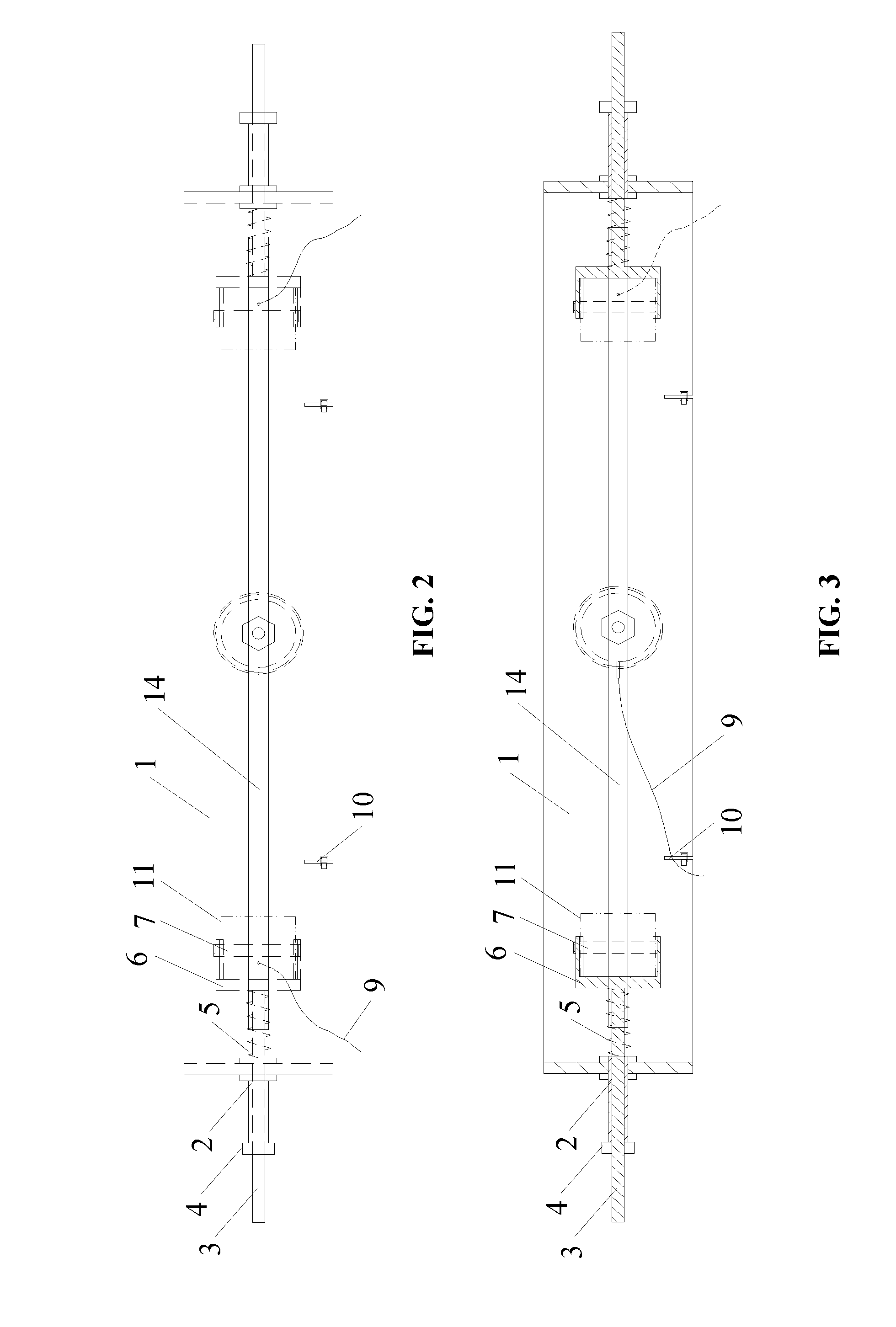 Adjustable fixing device for acoustic emission test sensors for rock damage testing