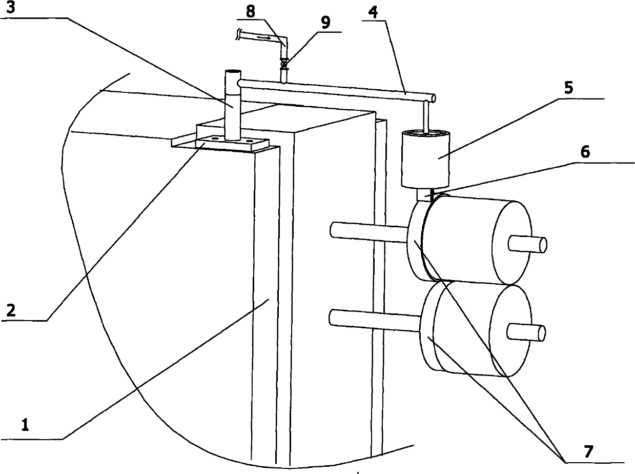 Lubricating device of cutting-edge disc shear blade