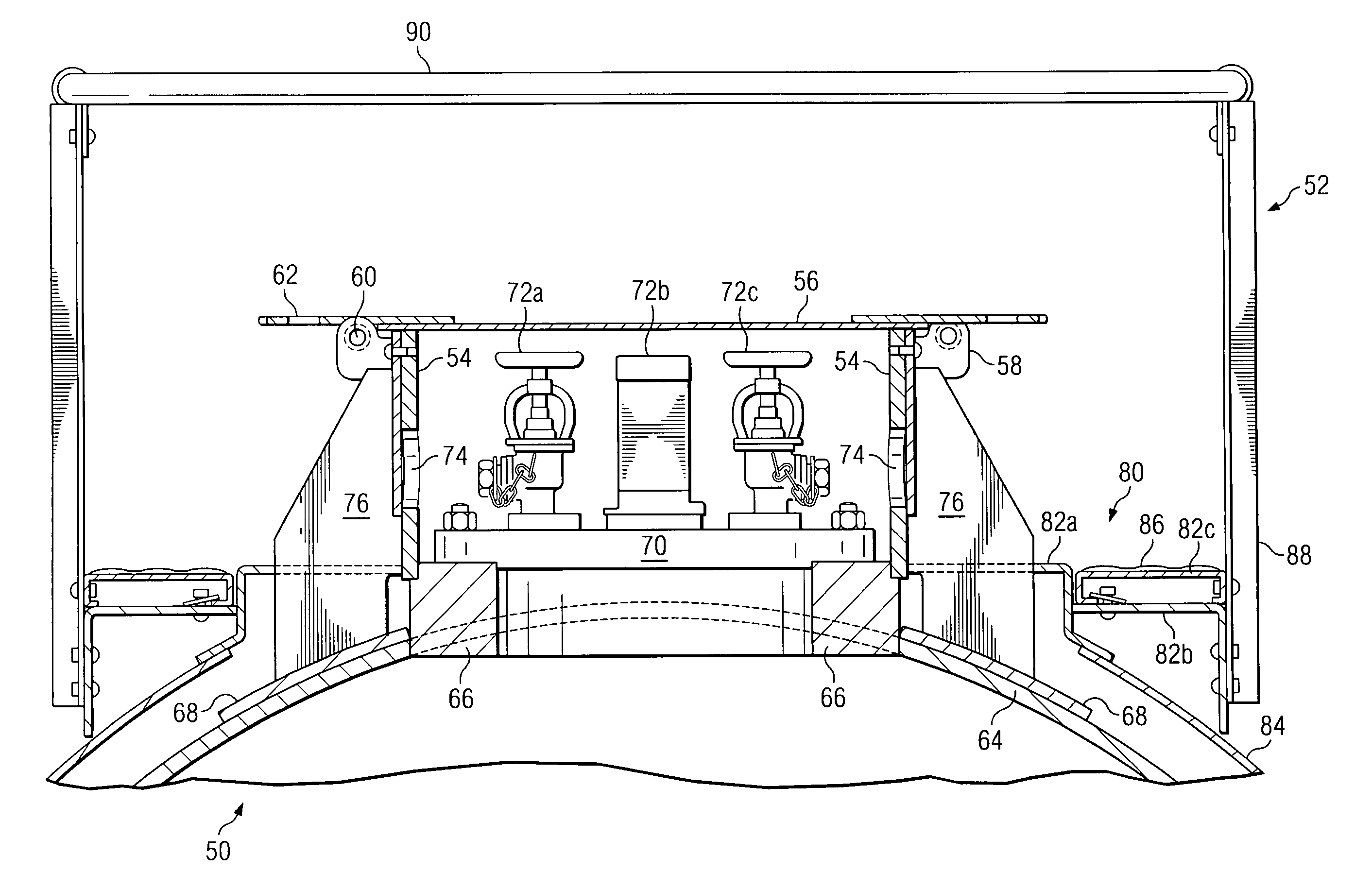 Protective housing assembly for a tank car manway