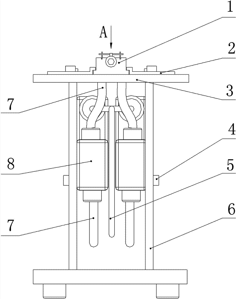 Thread end blowing-straightening device of micro motor coils