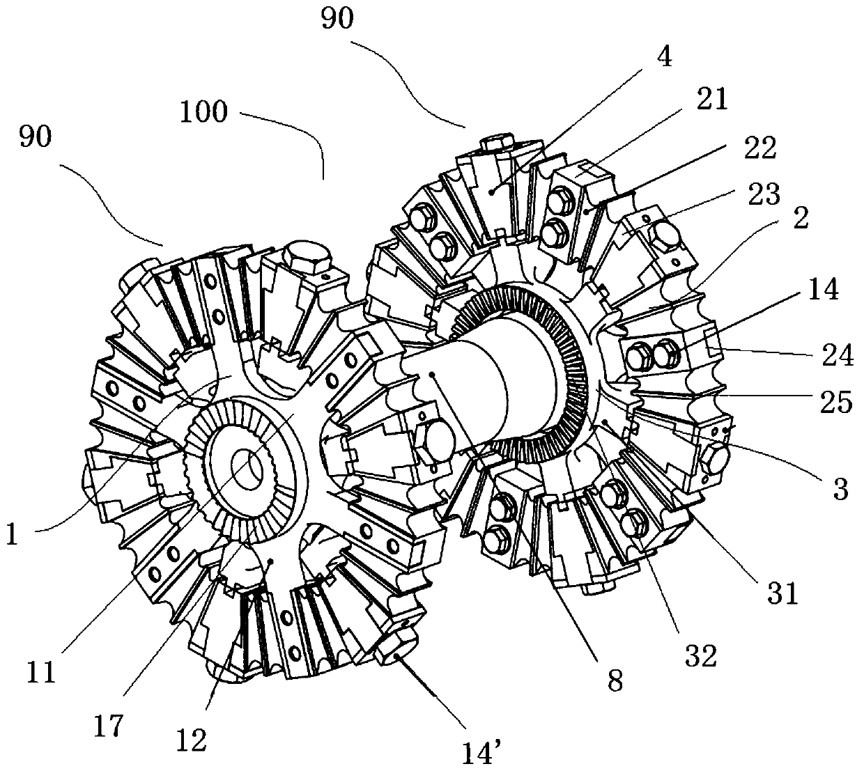 A coupling and method for adjusting its stiffness