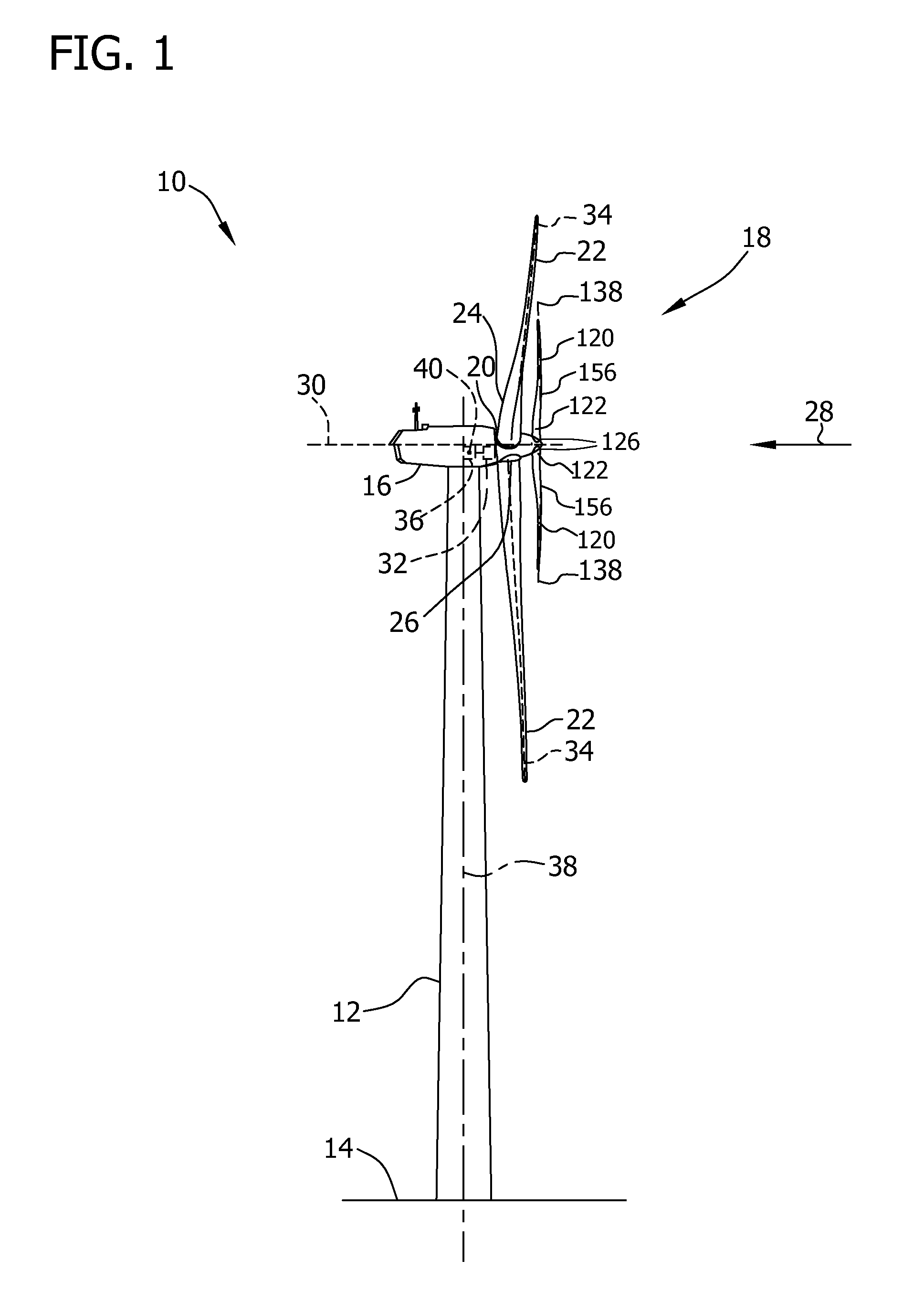 Wind turbine, aerodynamic assembly for use in a wind turbine, and method for assembling thereof