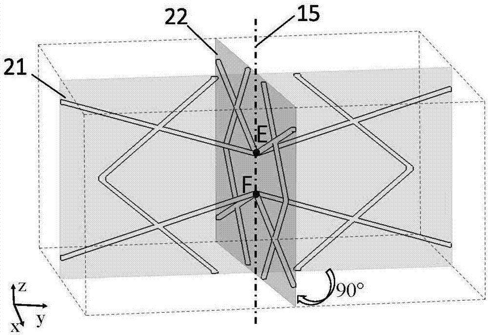 Three-dimensional controllable pulling and expanding multi-cell structure based on 3D printing