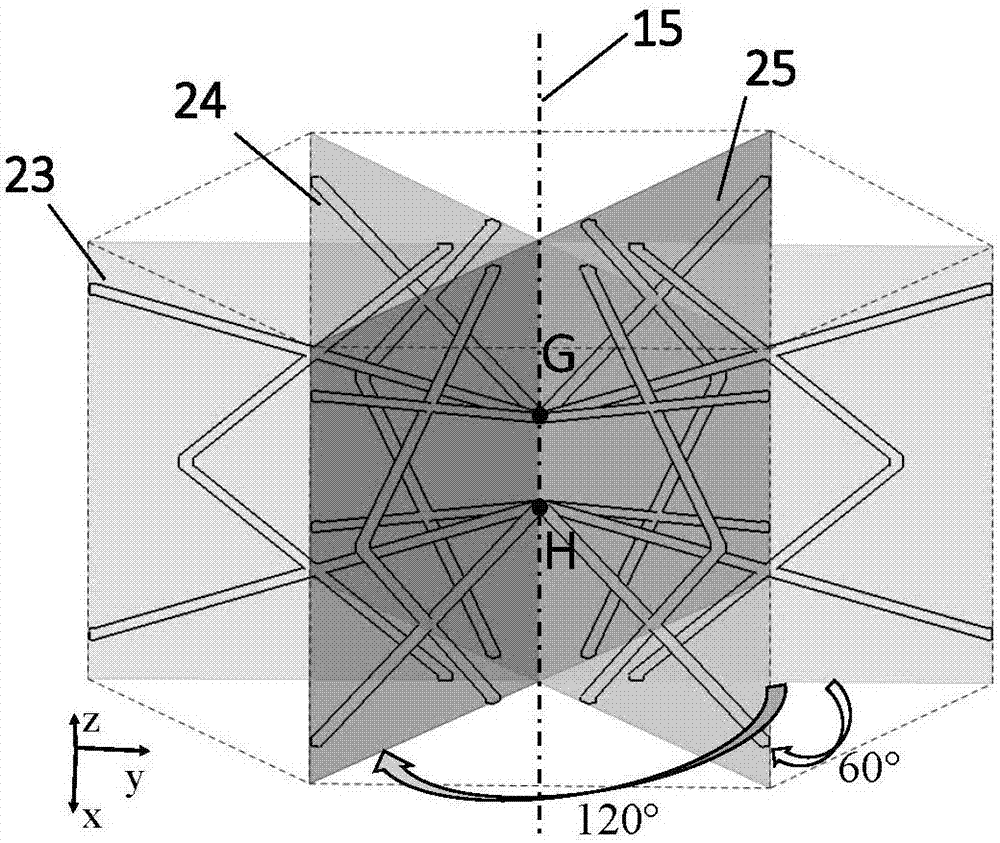 Three-dimensional controllable pulling and expanding multi-cell structure based on 3D printing