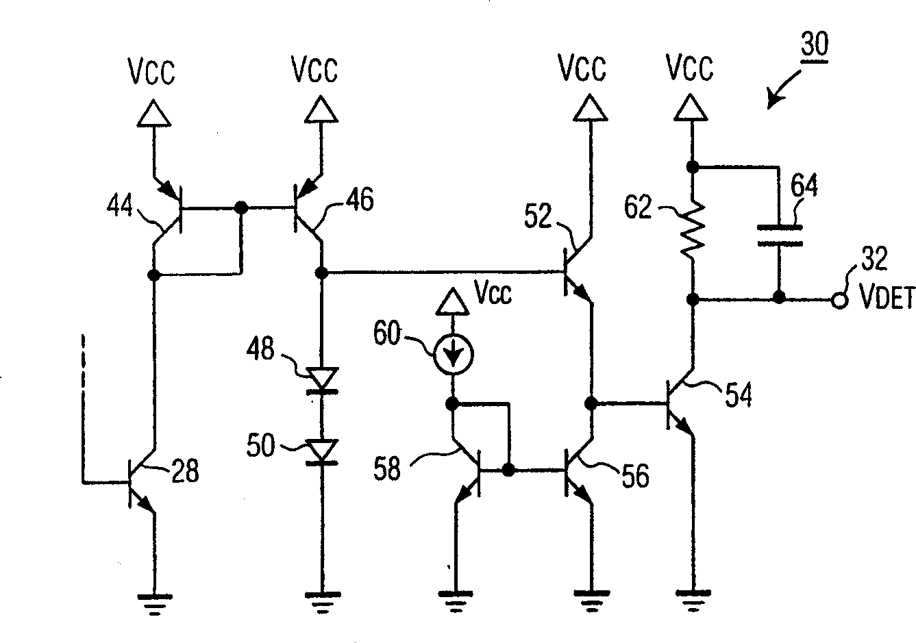 Accurate power detection circuit for use in power amplifier