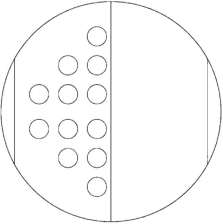 A gas phase distribution device for a partition tower