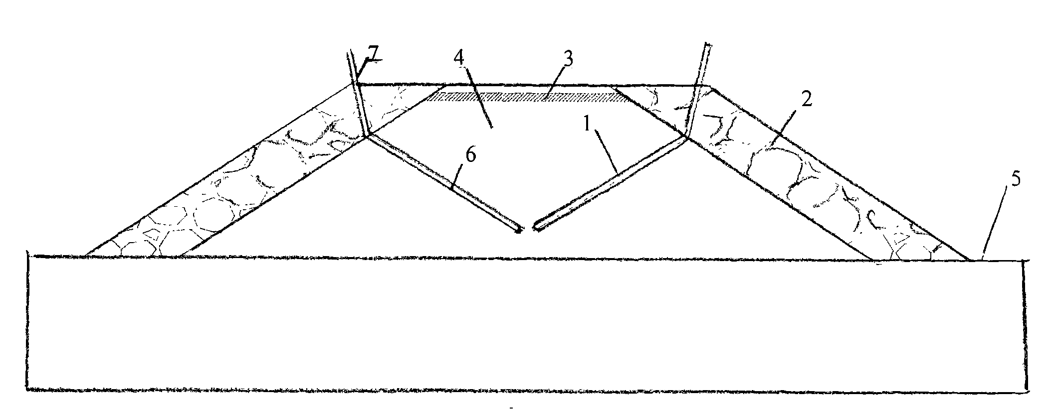 Use of heat pipe-block rubble slope protection cooling heat insulating composite roadbed in broad width road