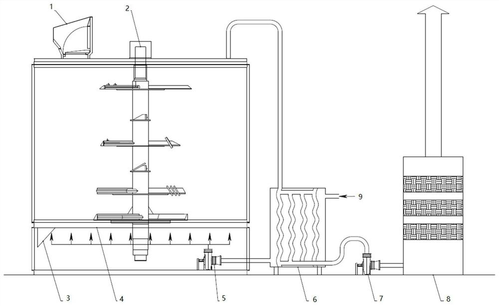 Biological drying treatment method for organic solid waste