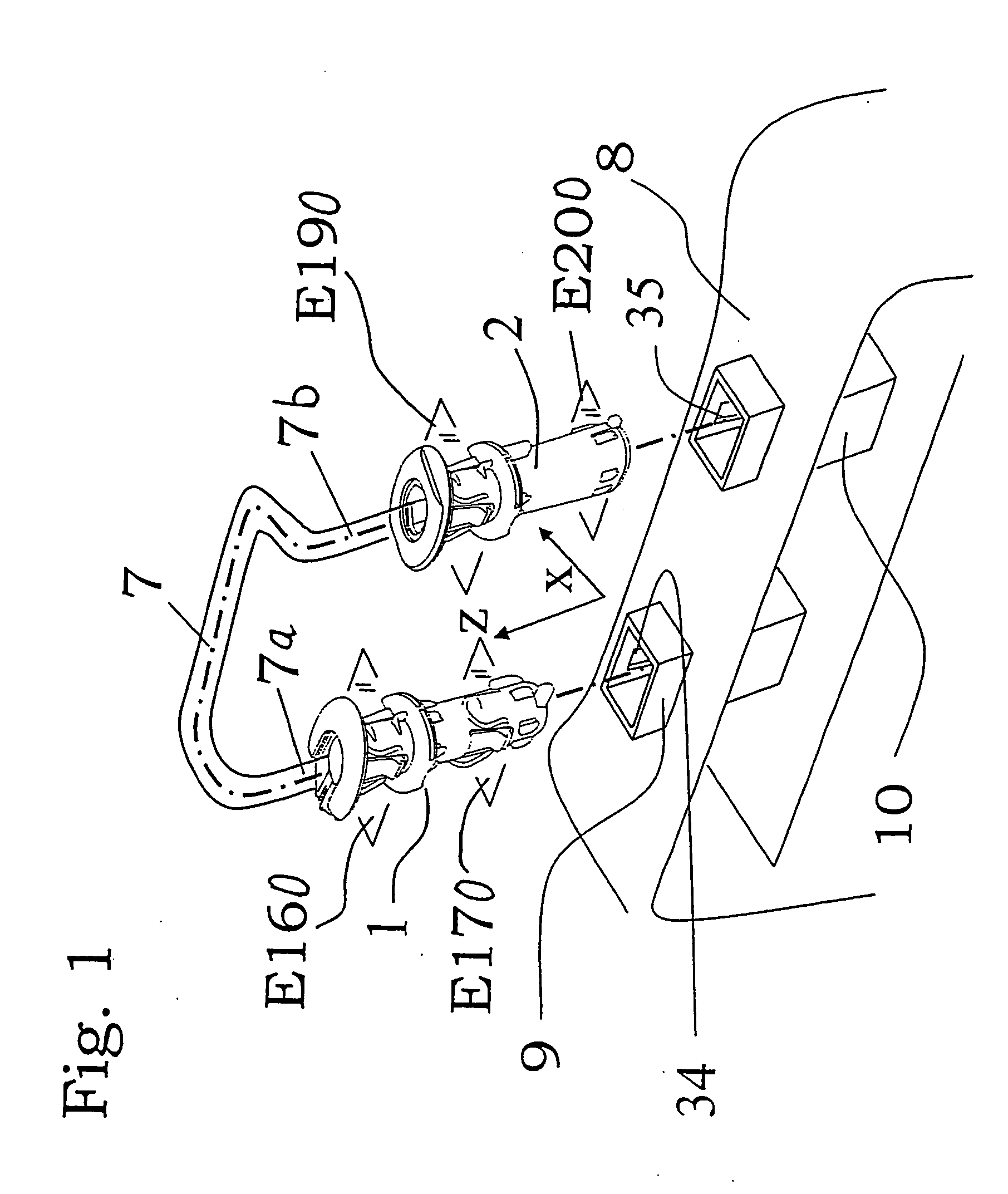 Mounting device for the headrest of a vehicle seat