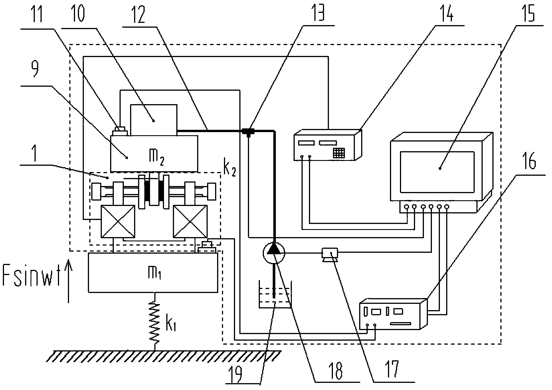 Adjustable-inherent-frequency composite power vibration absorber and control method of adjustable-inherent-frequency composite power vibration absorber