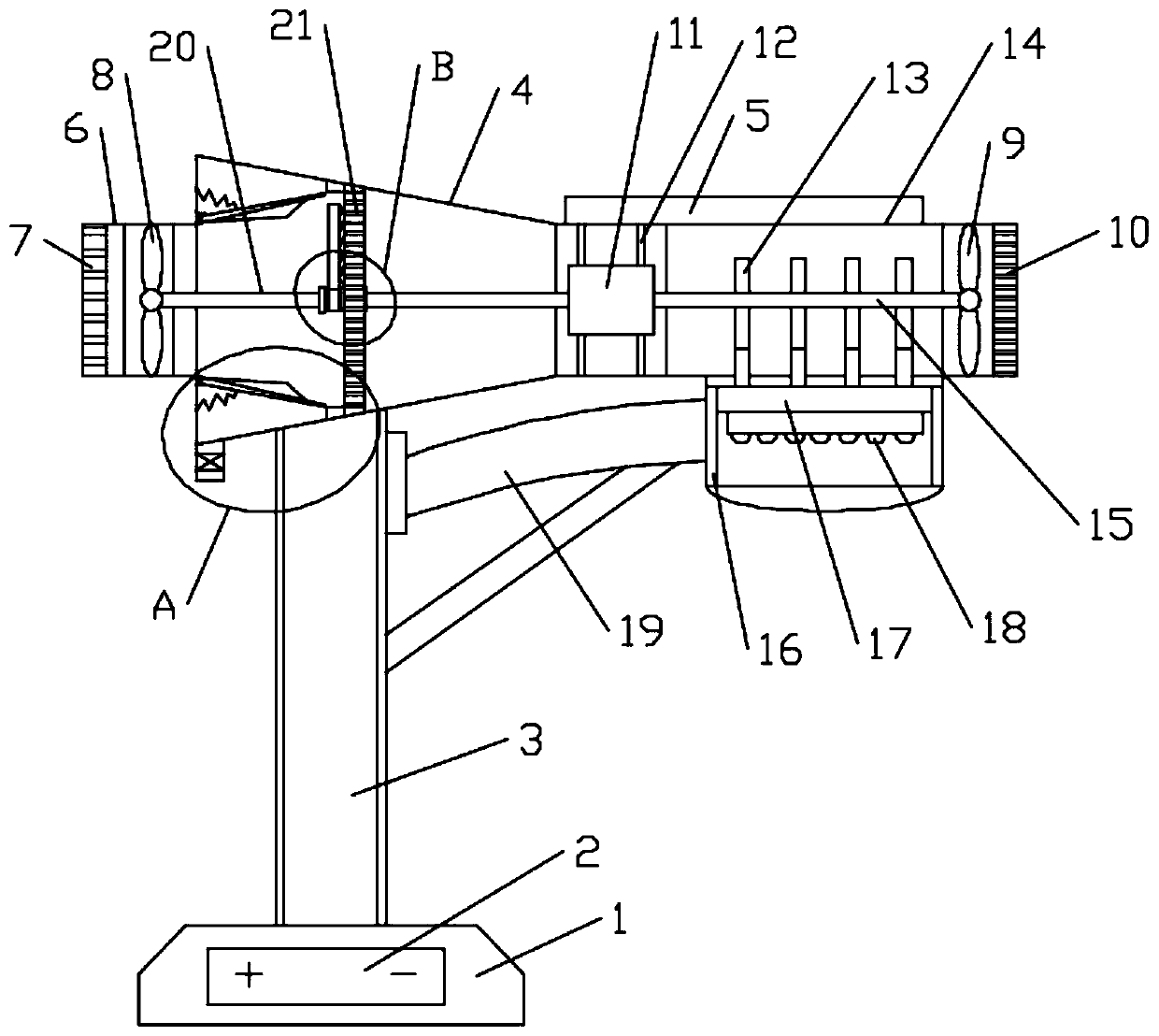 Multifunctional streetlamp for preventing fog and haze