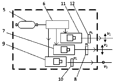 Multifrequency aliasing resisting high-precision synchronous measuring scale semiconductor laser ranging device and method