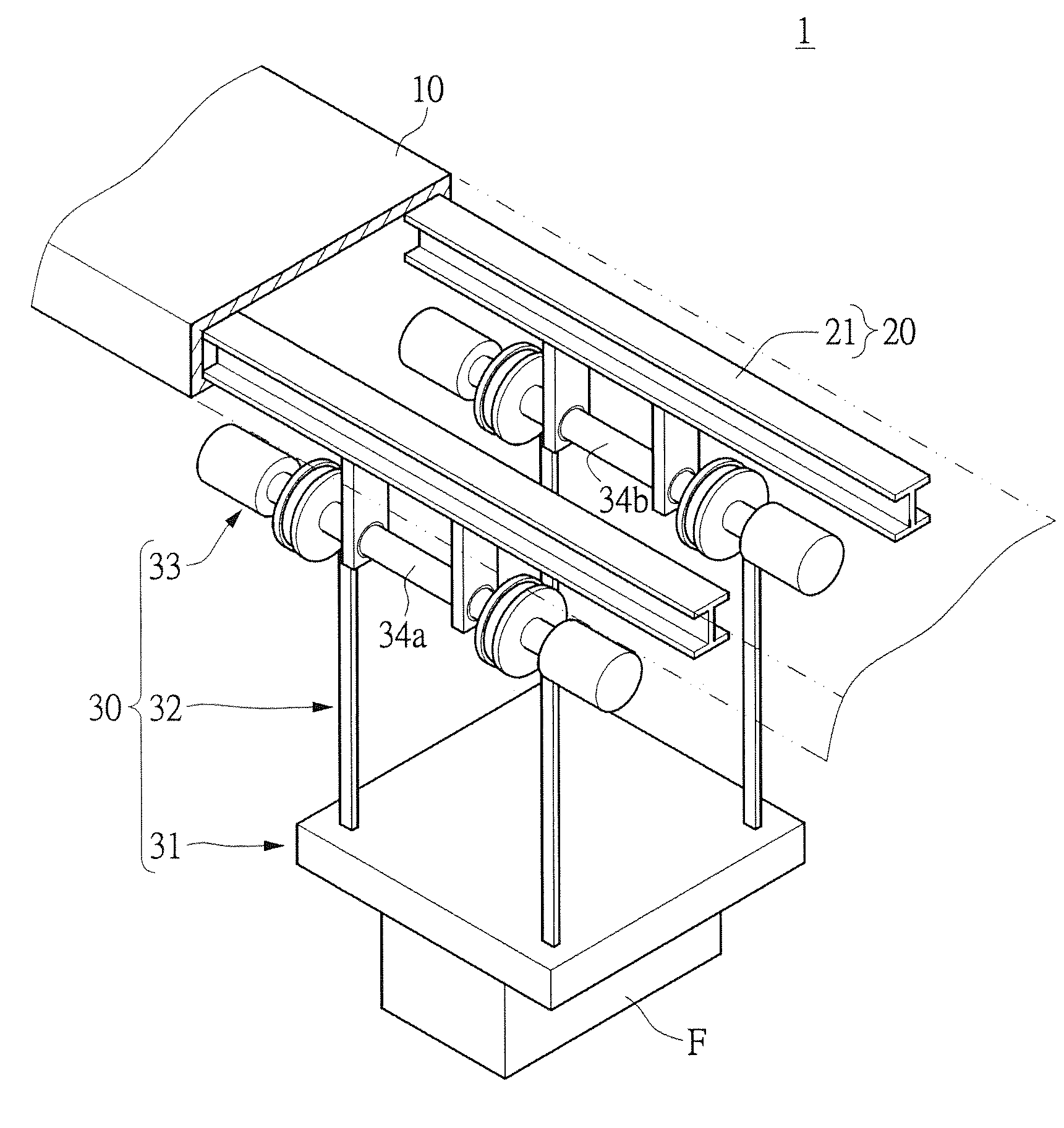 Lifting device and automatic handling system thereof