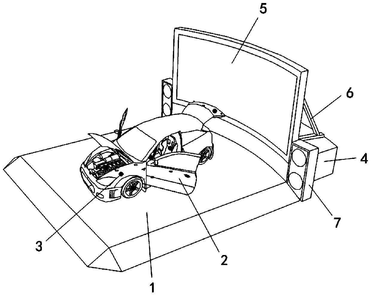 Intelligent showing platform for automobile