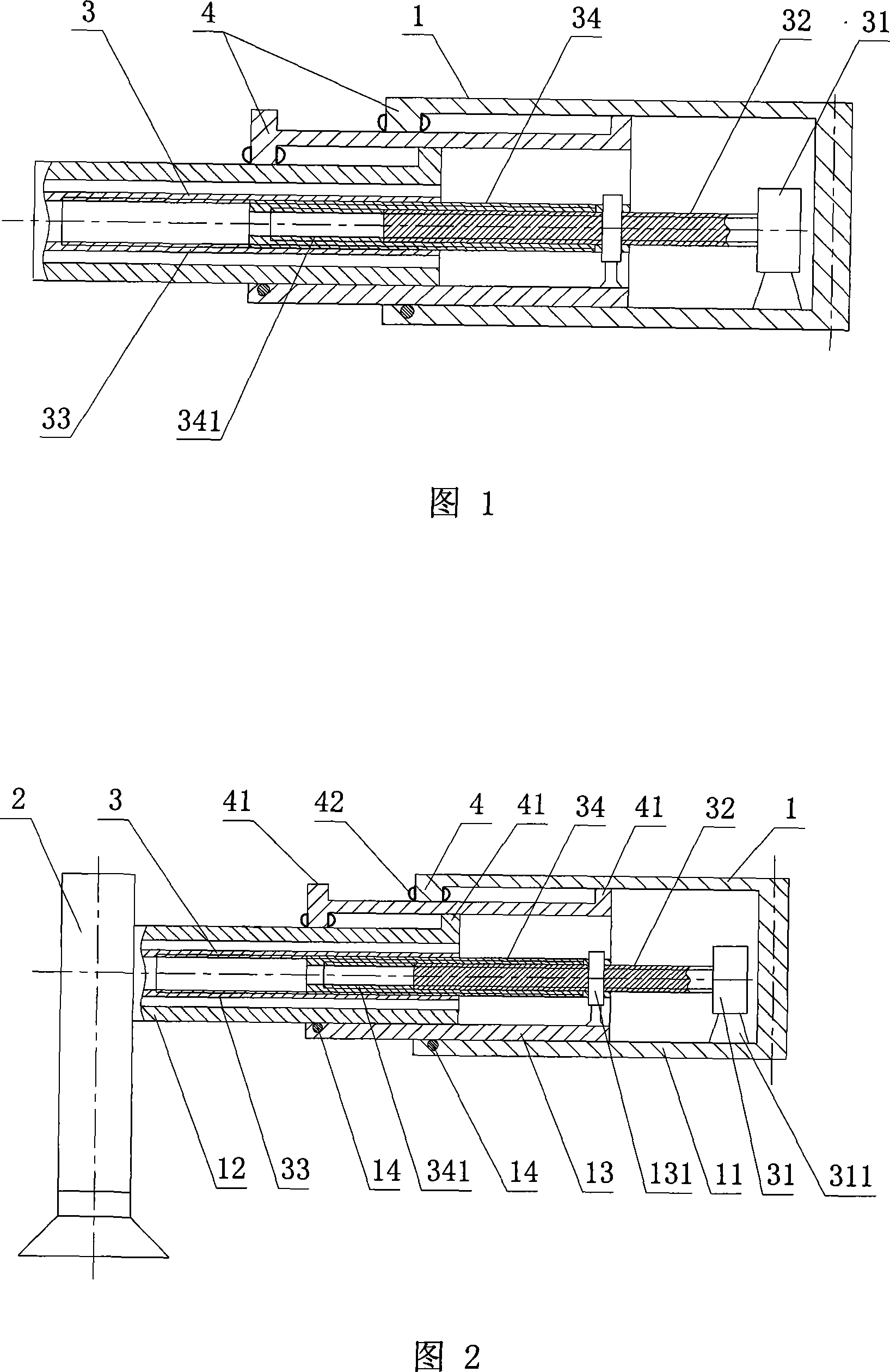 Telescopic component and support for engineering machinery and concrete pump vehicle with the support