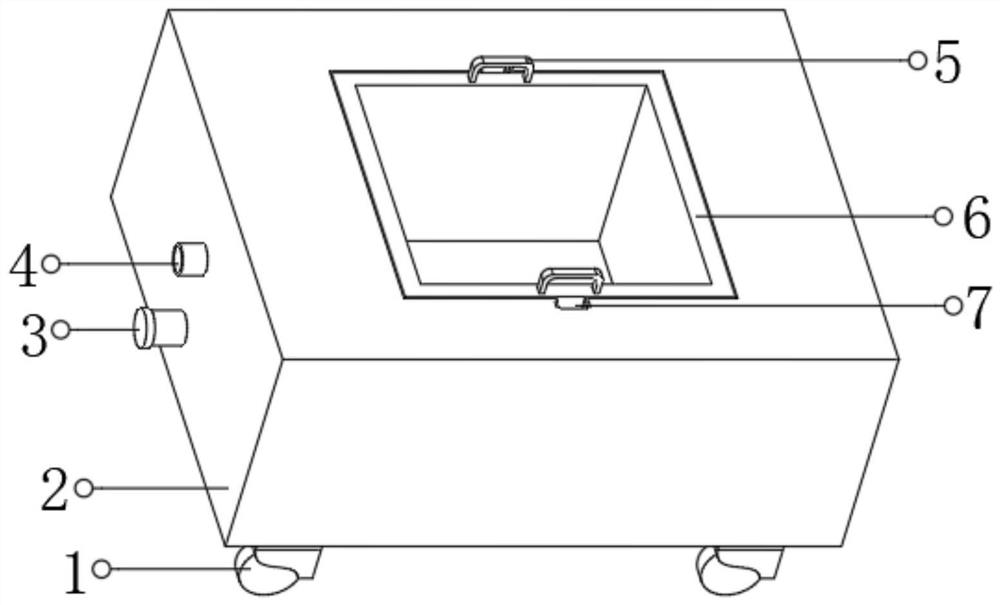 Injection mould with water blowing device