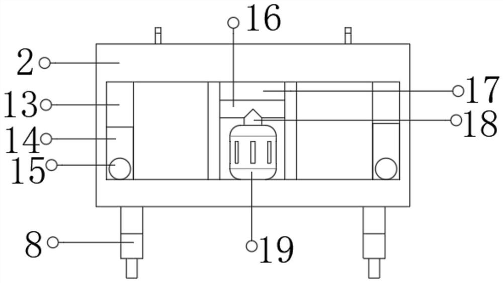 Injection mould with water blowing device