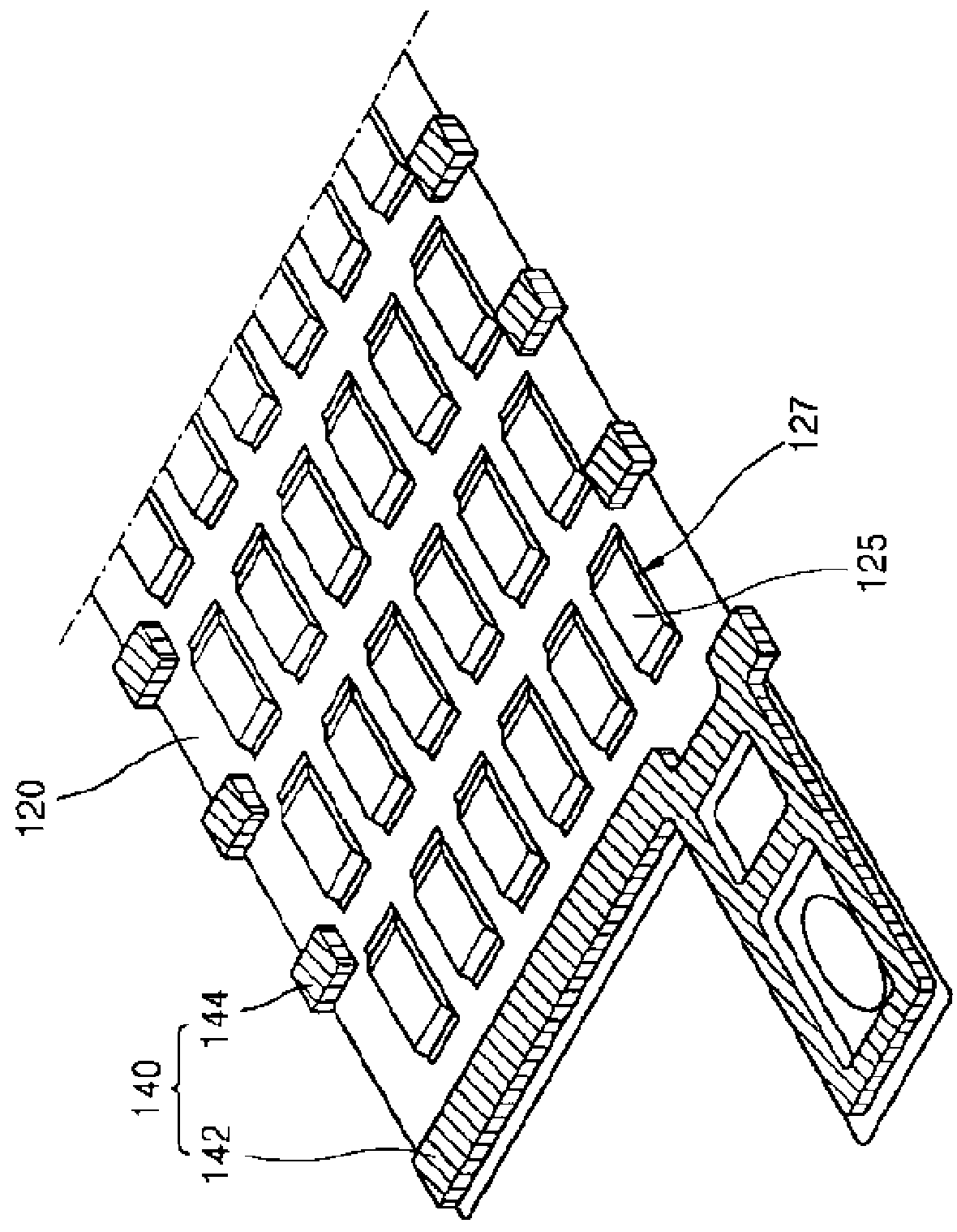 Metal separation plate for fuel cell stack and fuel cell stack having the same