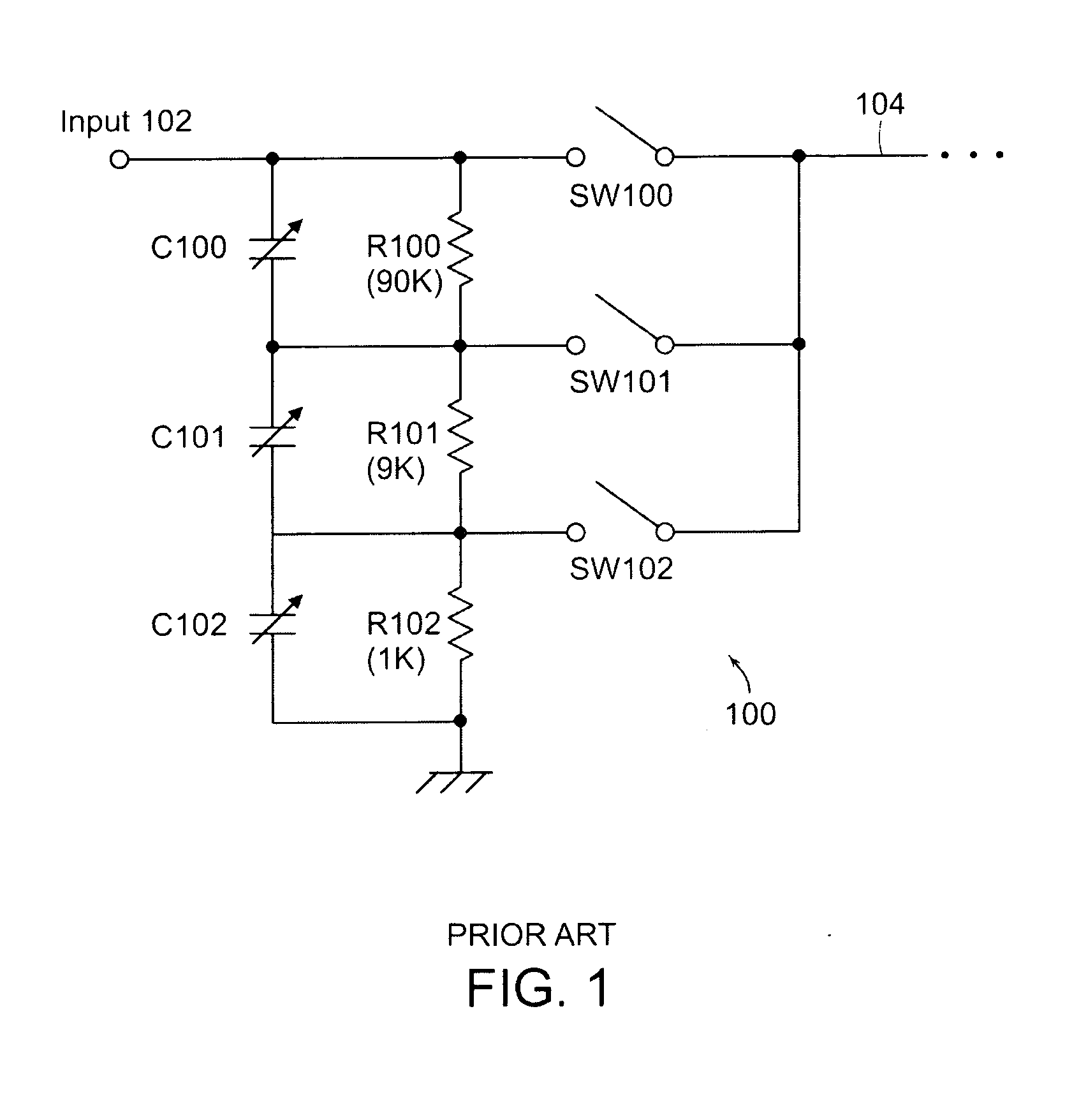 High-impedance attenuator