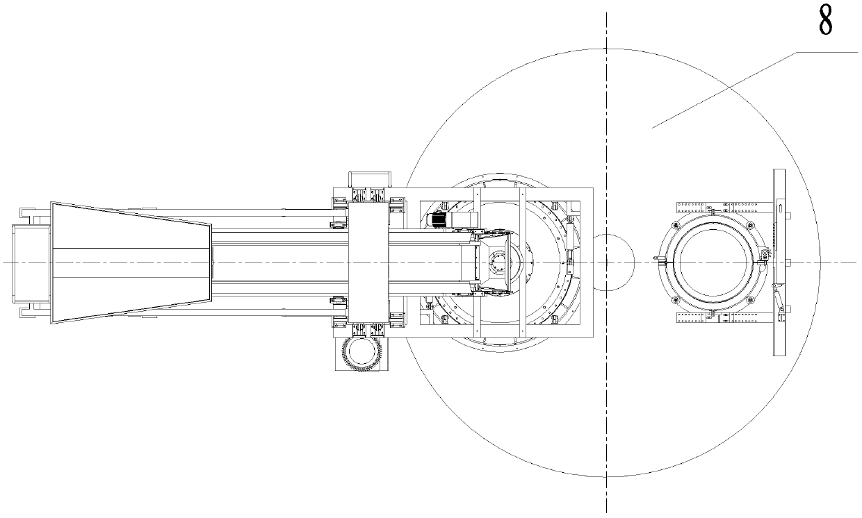 Core-lifting rotary type vibrating extrusion forming tubing machine