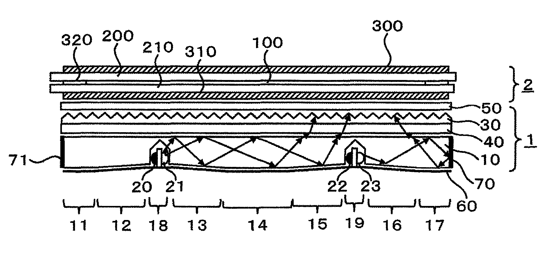 Lighting unit and display provided with the same