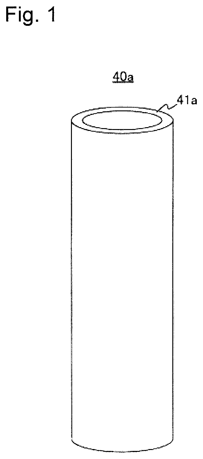 Heat-shrinkable plastic element, composite preform, and composite container