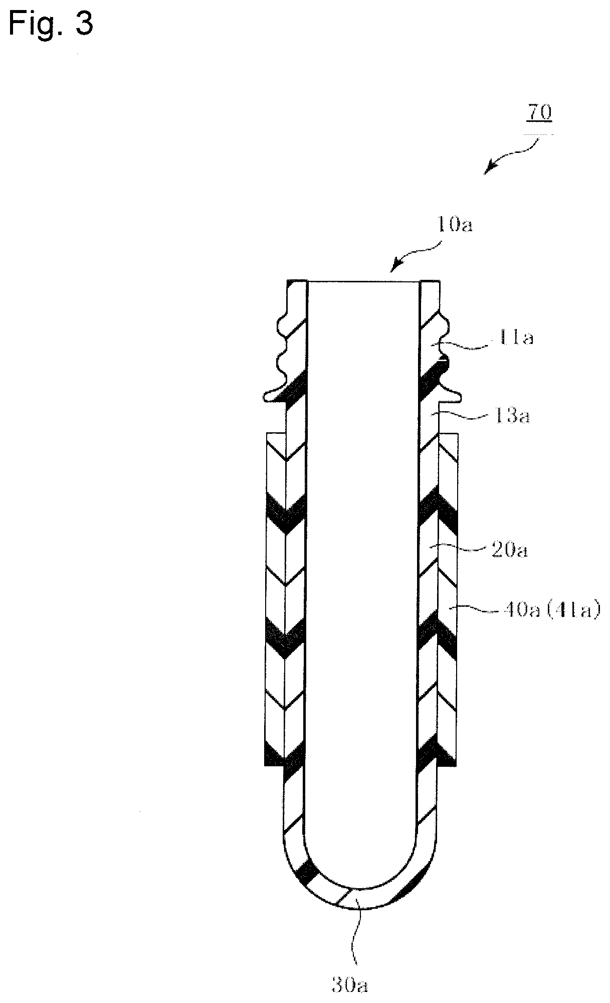 Heat-shrinkable plastic element, composite preform, and composite container