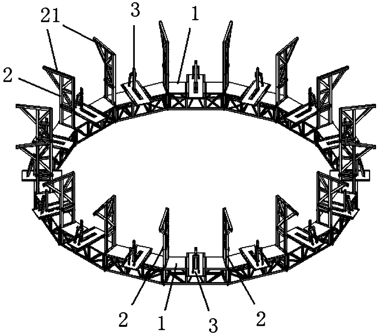 Auxiliary device for assembly and disassembly of CV cylinder hoisting rope