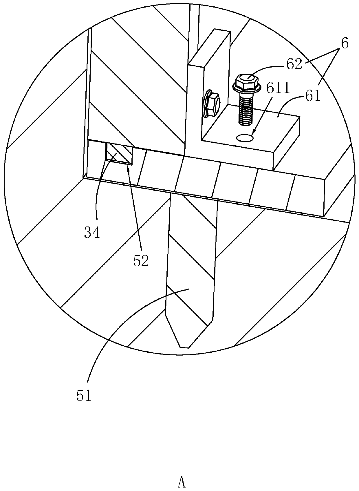 Foundation pit supporting structure and earth excavation construction method