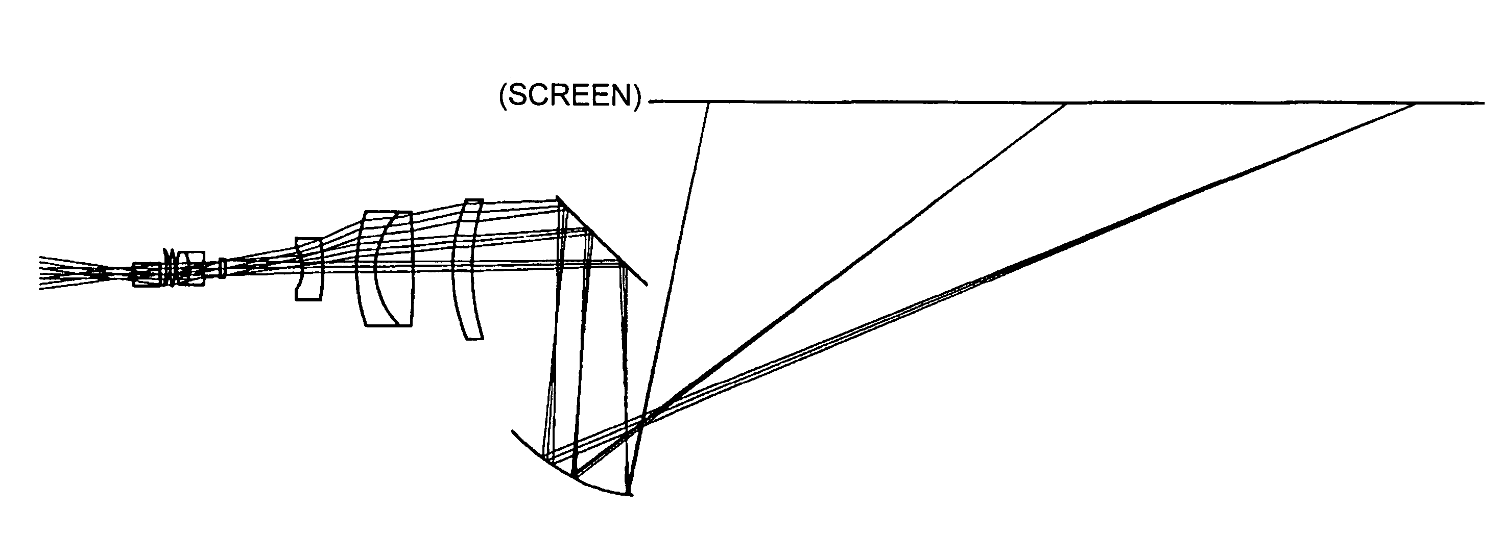 Projection optical system, magnification projection optical system, magnification projection apparatus, and image projection apparatus