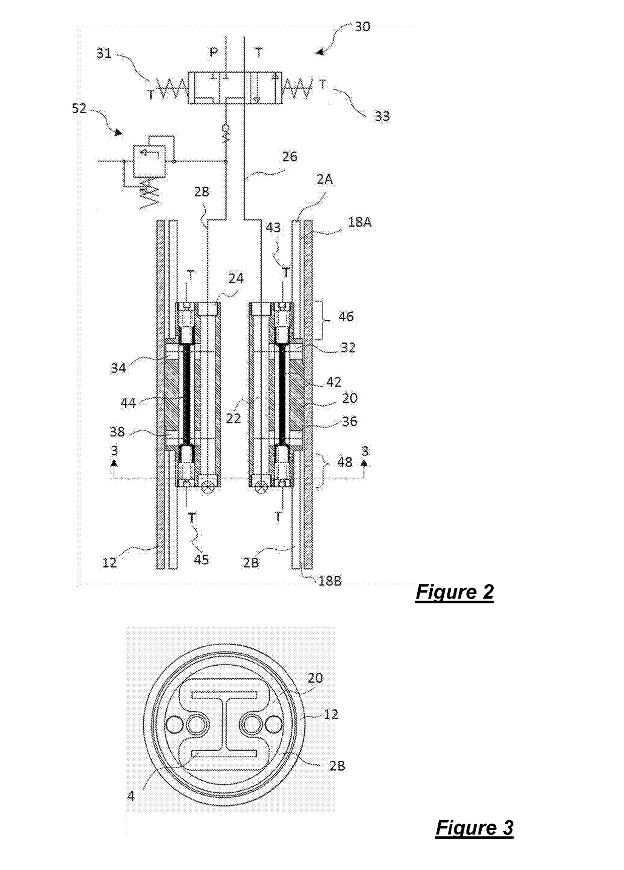 Pneumatic or hydraulically operated linear driver