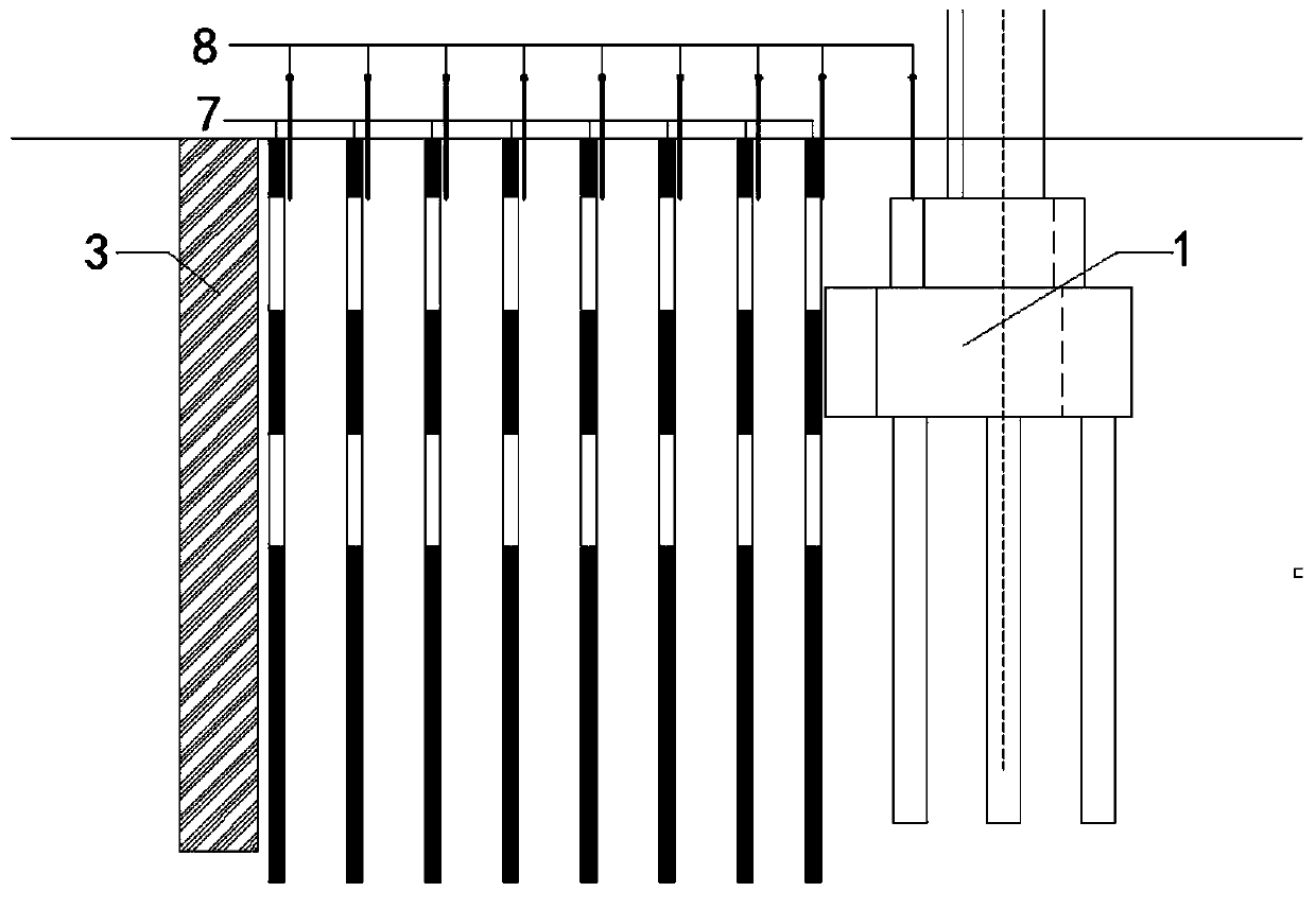 A monitoring method for the construction effect of foundation pit support piles under elevated high-speed railway lines