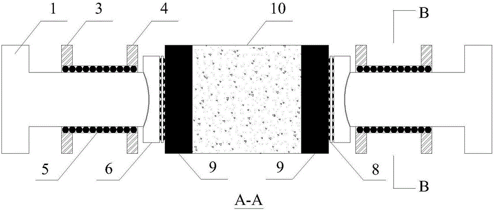 Bidirectional loading test device for rectangular rock mass