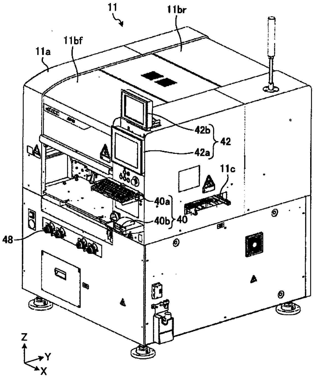 Electronic component mounting device, electronic component mounting system, and electronic component mounting method