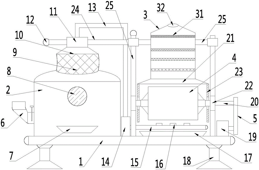 Industrial-boiler flue gas waste heat recycling device