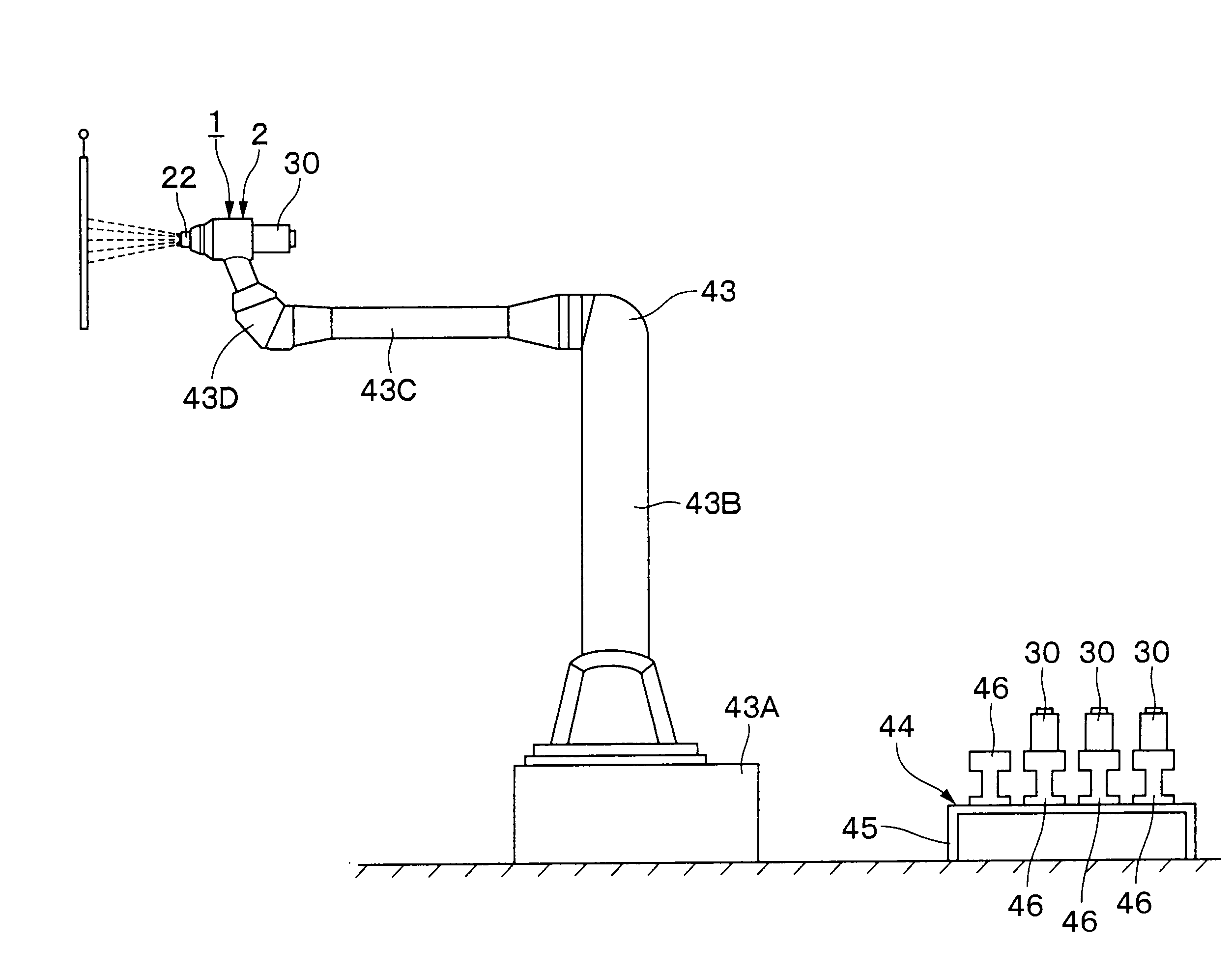 Air atomizing type coating apparatus