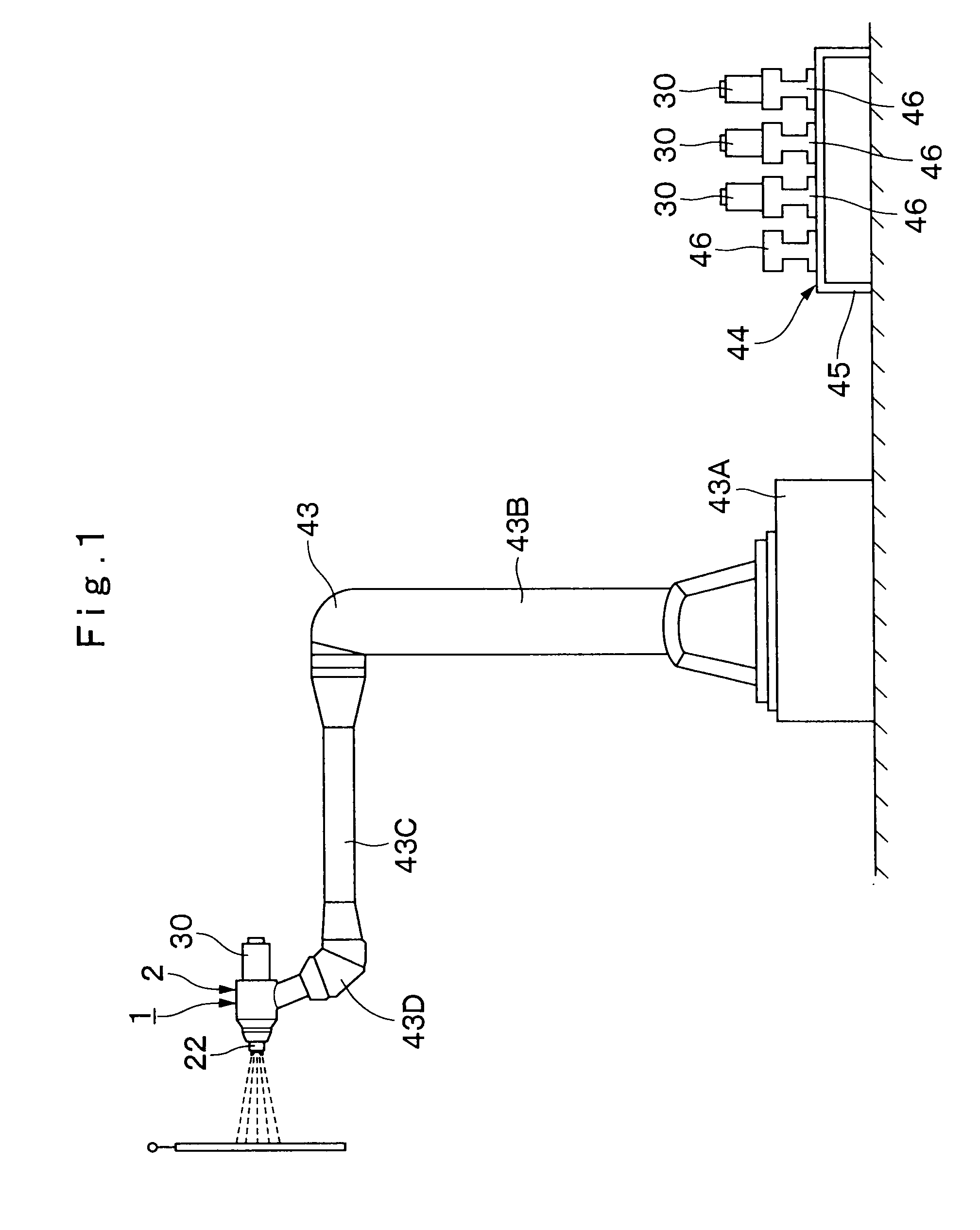 Air atomizing type coating apparatus