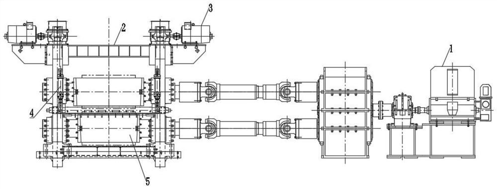 A cross wedge rolling mill for large axle rapid replacement of roll die