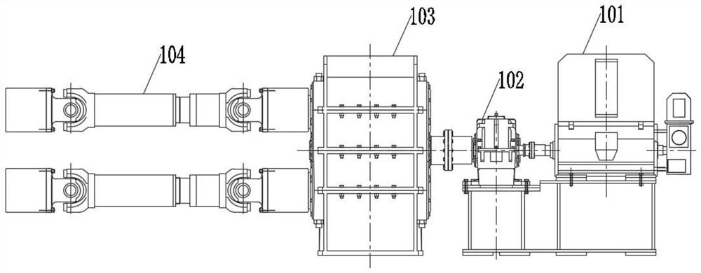 A cross wedge rolling mill for large axle rapid replacement of roll die