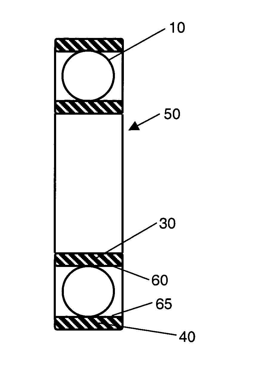 Bearing having anodic nanoparticle lubricant