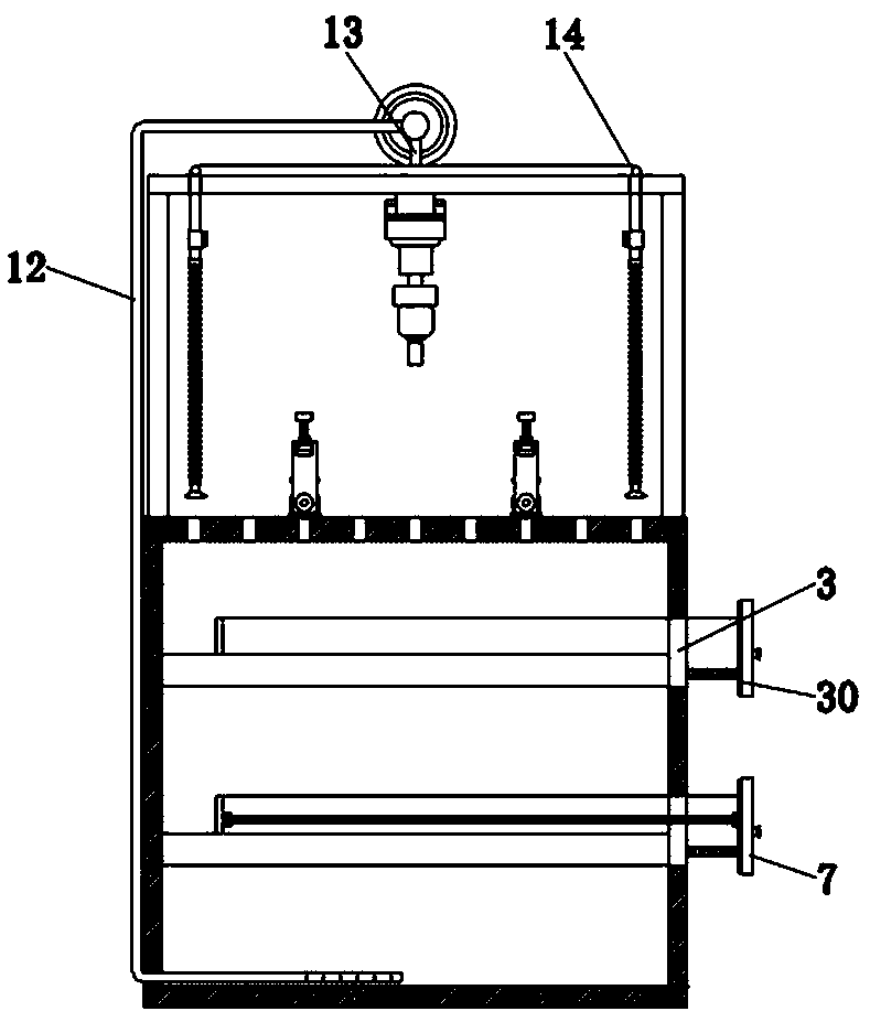 Mechanical fitting trimming device with water recycling function