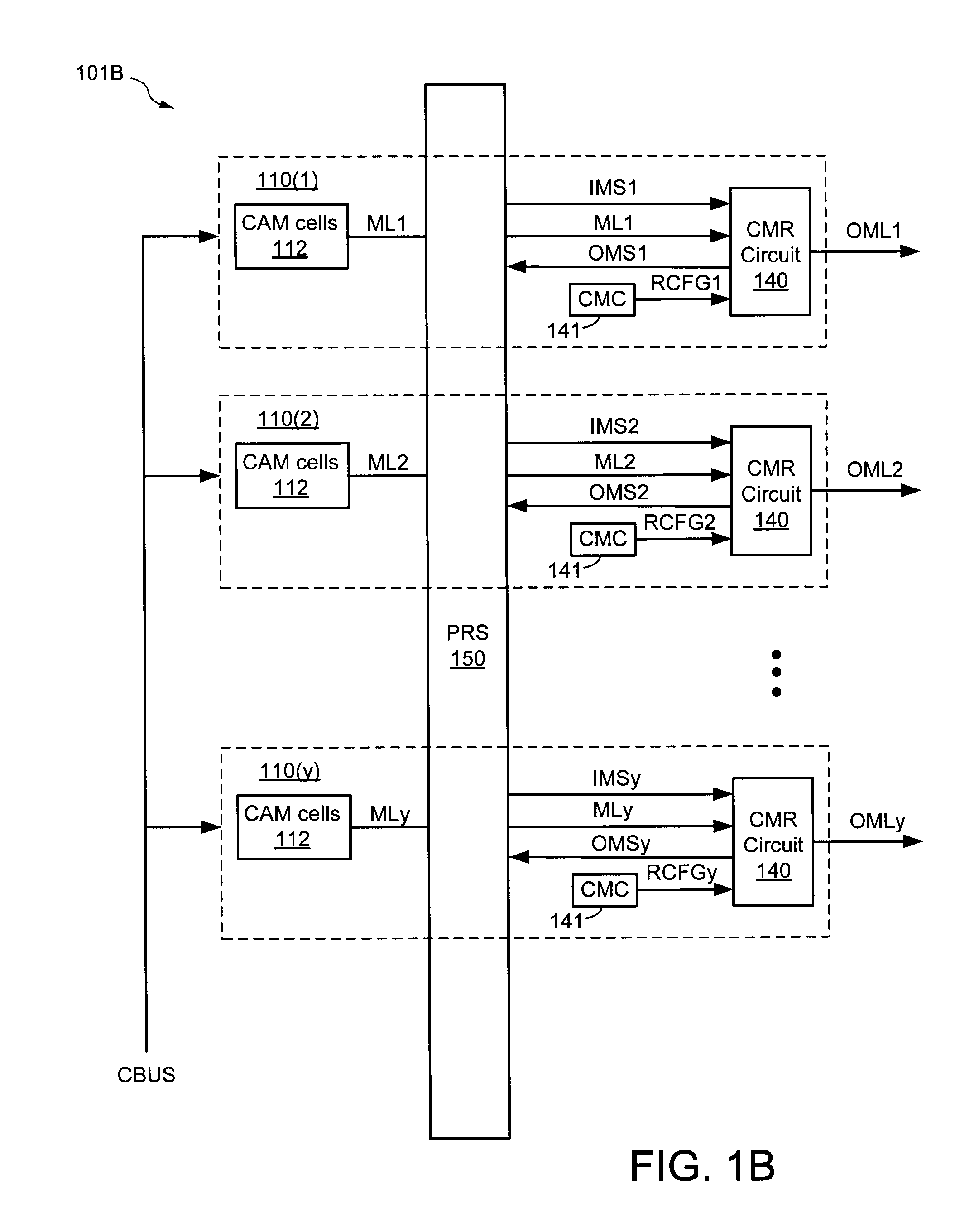 Content addressable memory having programmable interconnect structure