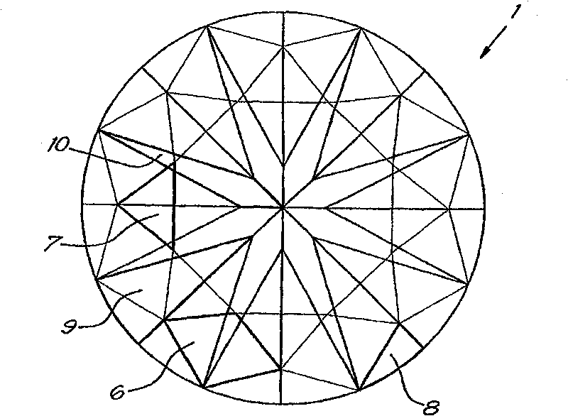 Cut diamond and cutting method