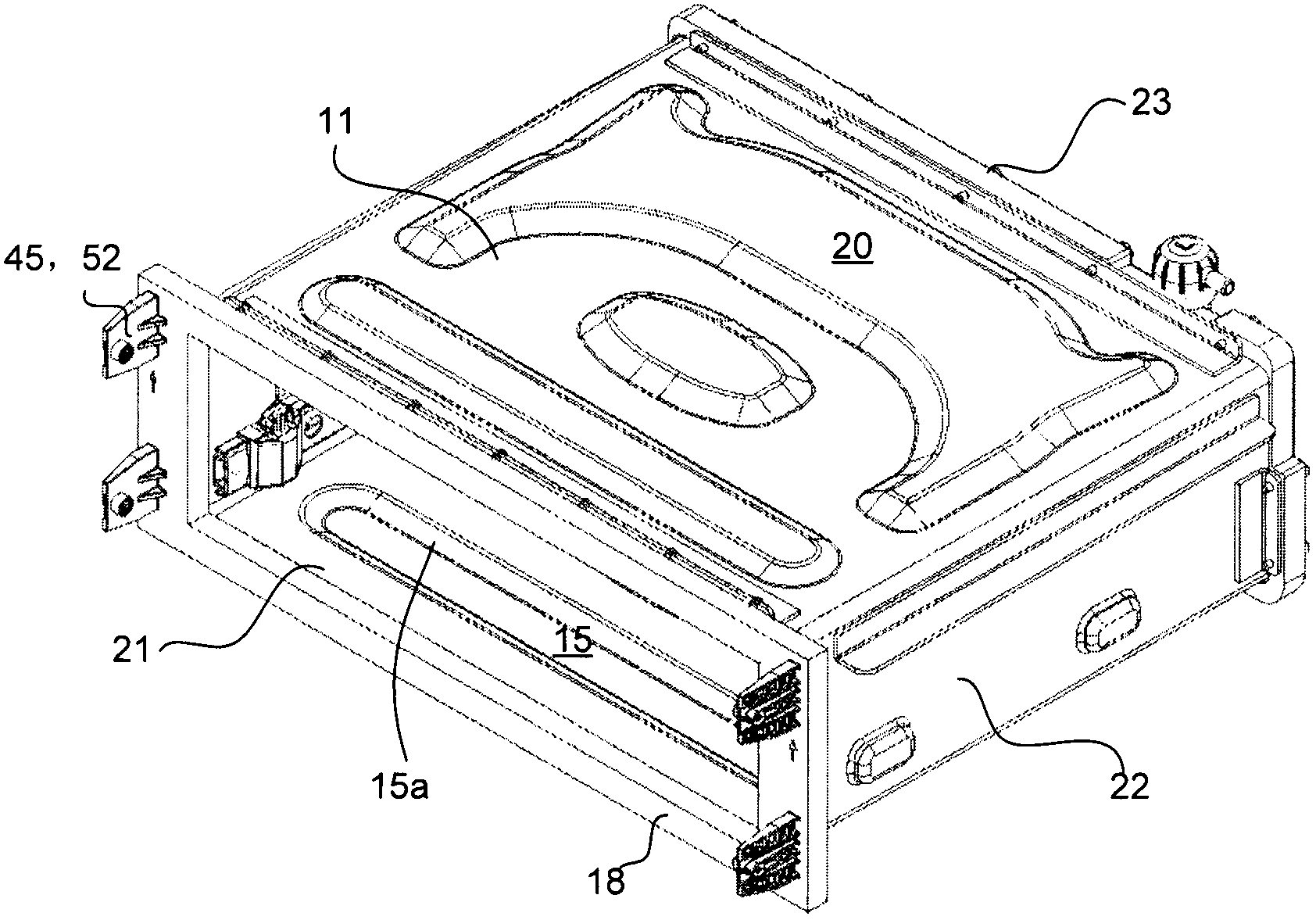 Low-pressure container and refrigerator with same