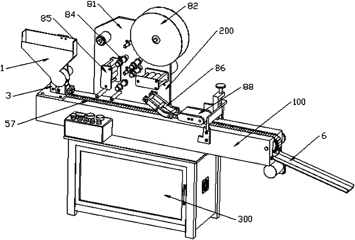 Rod part labeling device