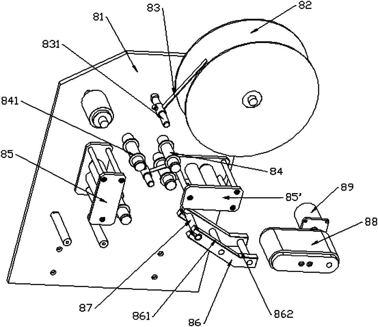 Rod part labeling device