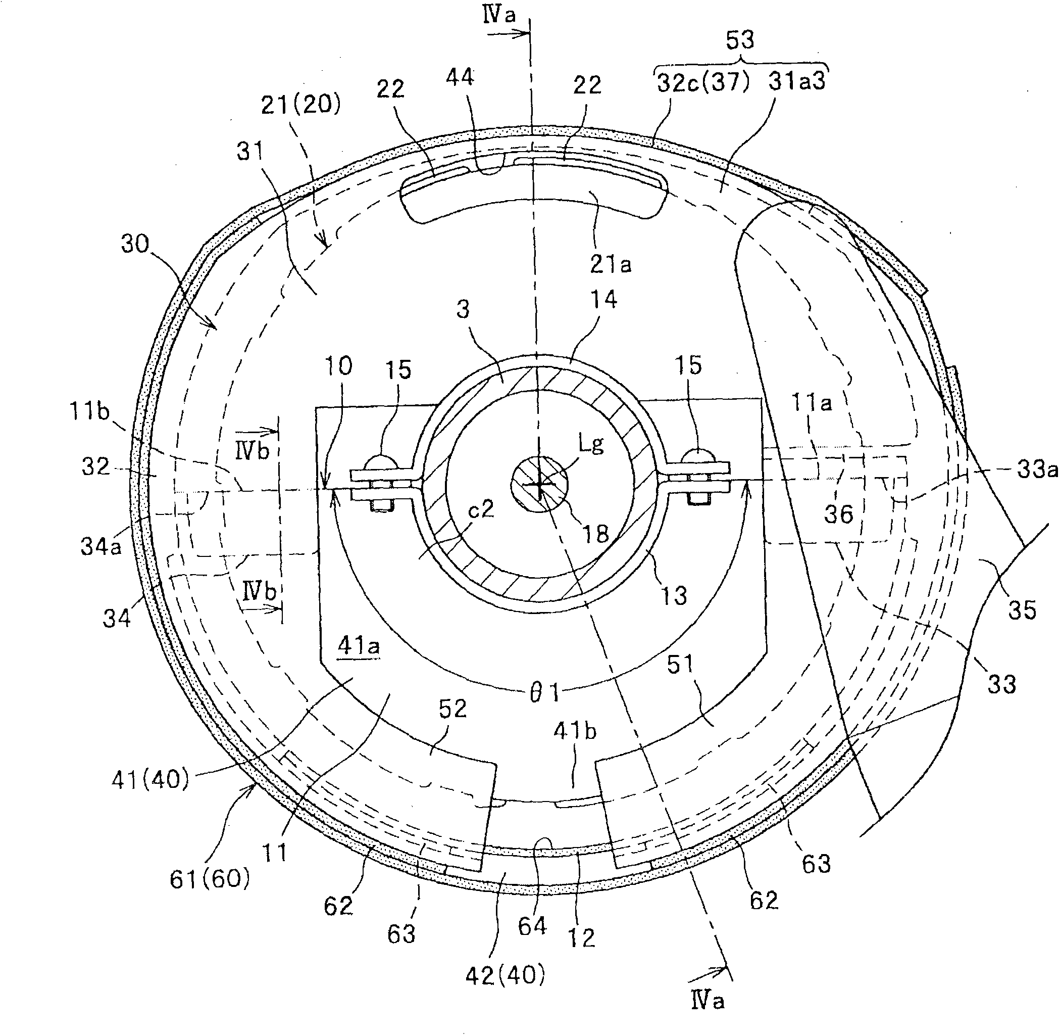 Dust cover configuration body, grinding device and cutting device