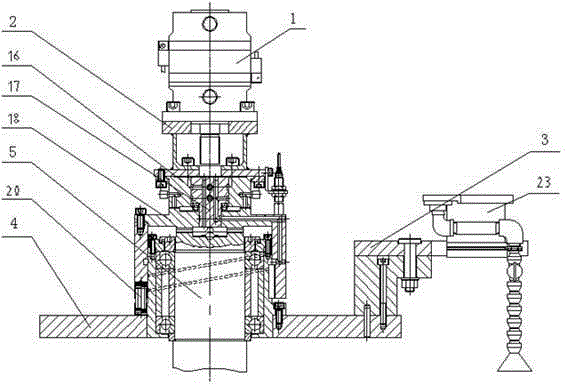 Automatic changing device of grinding wheel and grinding wheel cover of vertical internal and external grinding machine