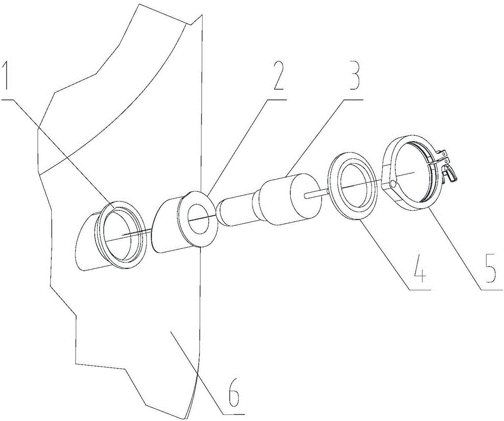 Particlepowder body material level detection device